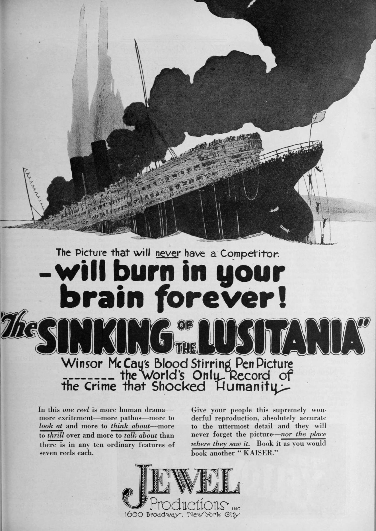 The Sinking of the 'Lusitania'