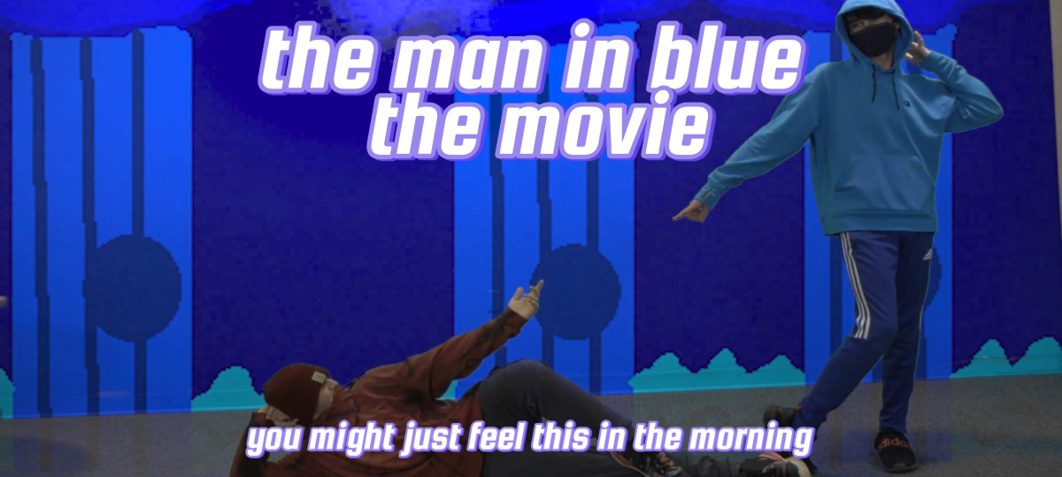 Man in blue