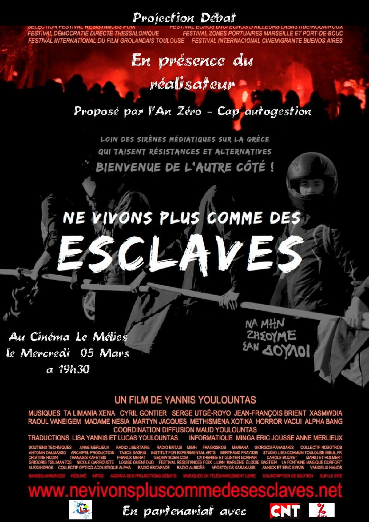 Ne vivons plus comme des esclaves