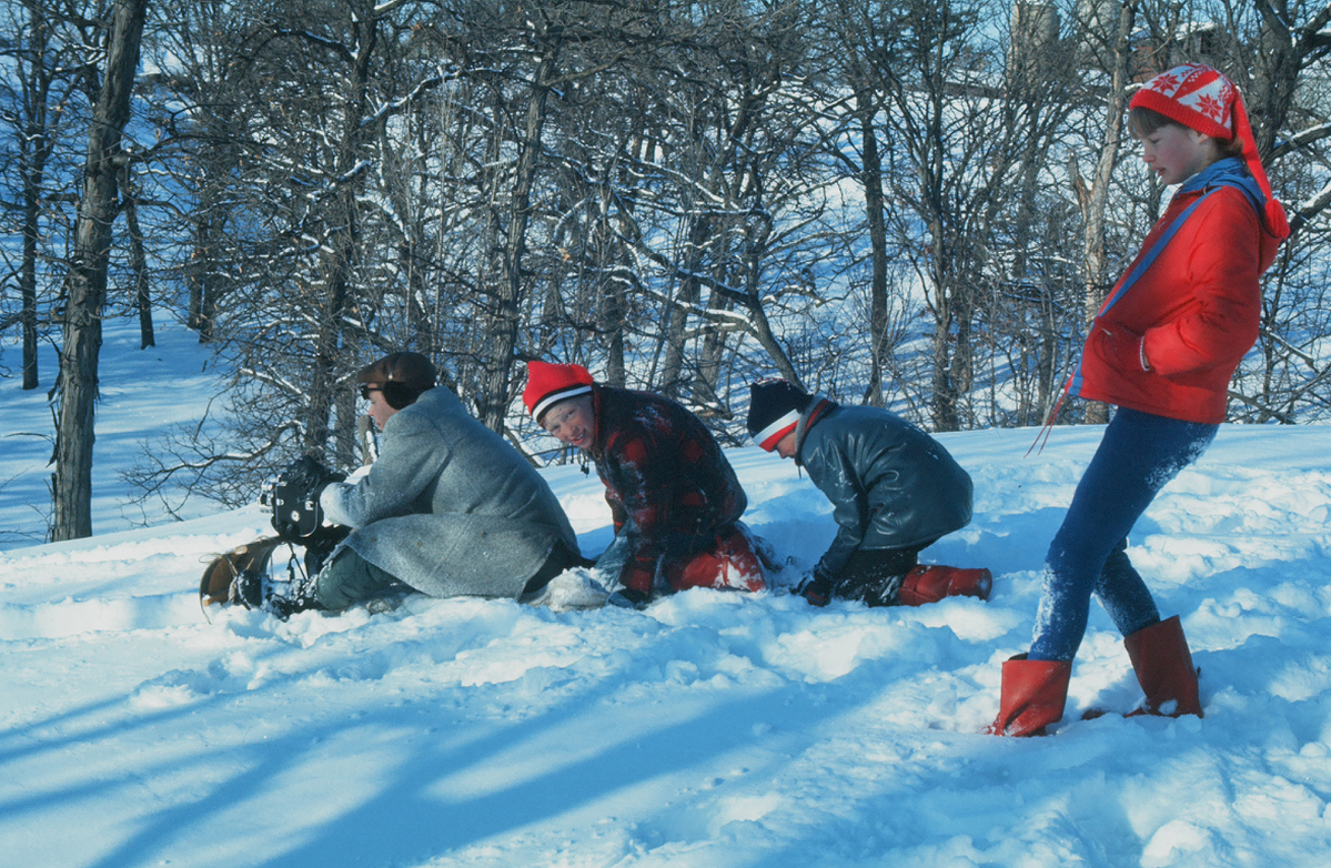 Farm Family in Winter