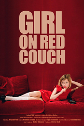 Girl on Red Couch