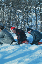 Farm Family in Winter