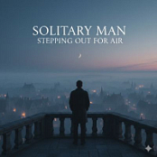 SOLITARY MAN STEPPING OUT FOR AIR
