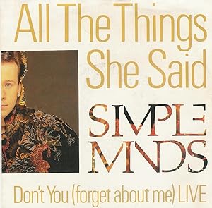 Simple Minds: All the Things She Said